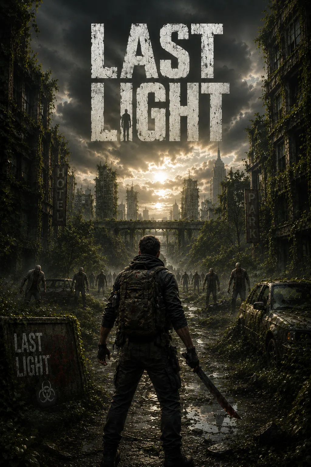 Last Light post-apocalyptic game presentation artwork