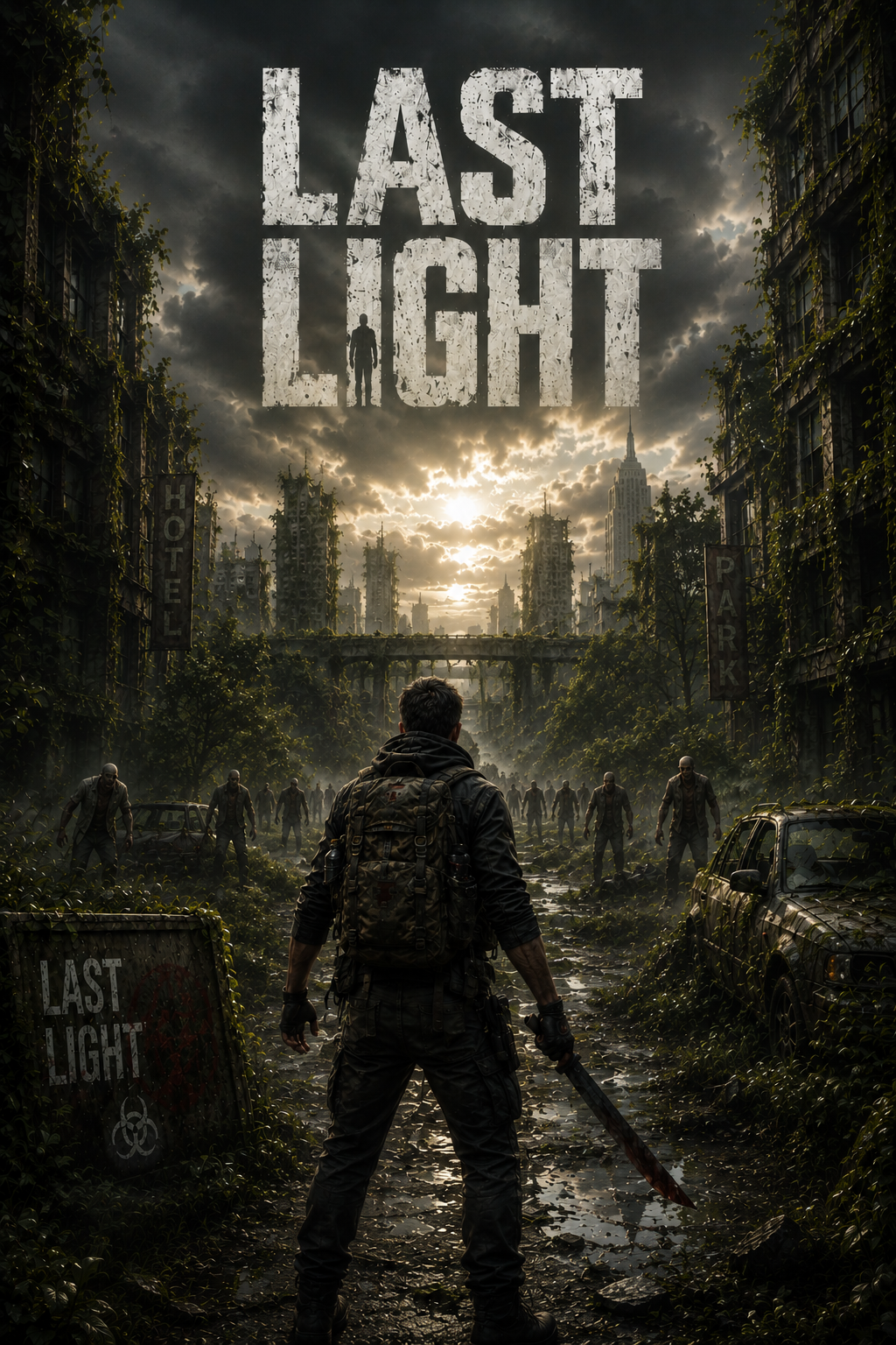 Last Light post-apocalyptic game presentation artwork